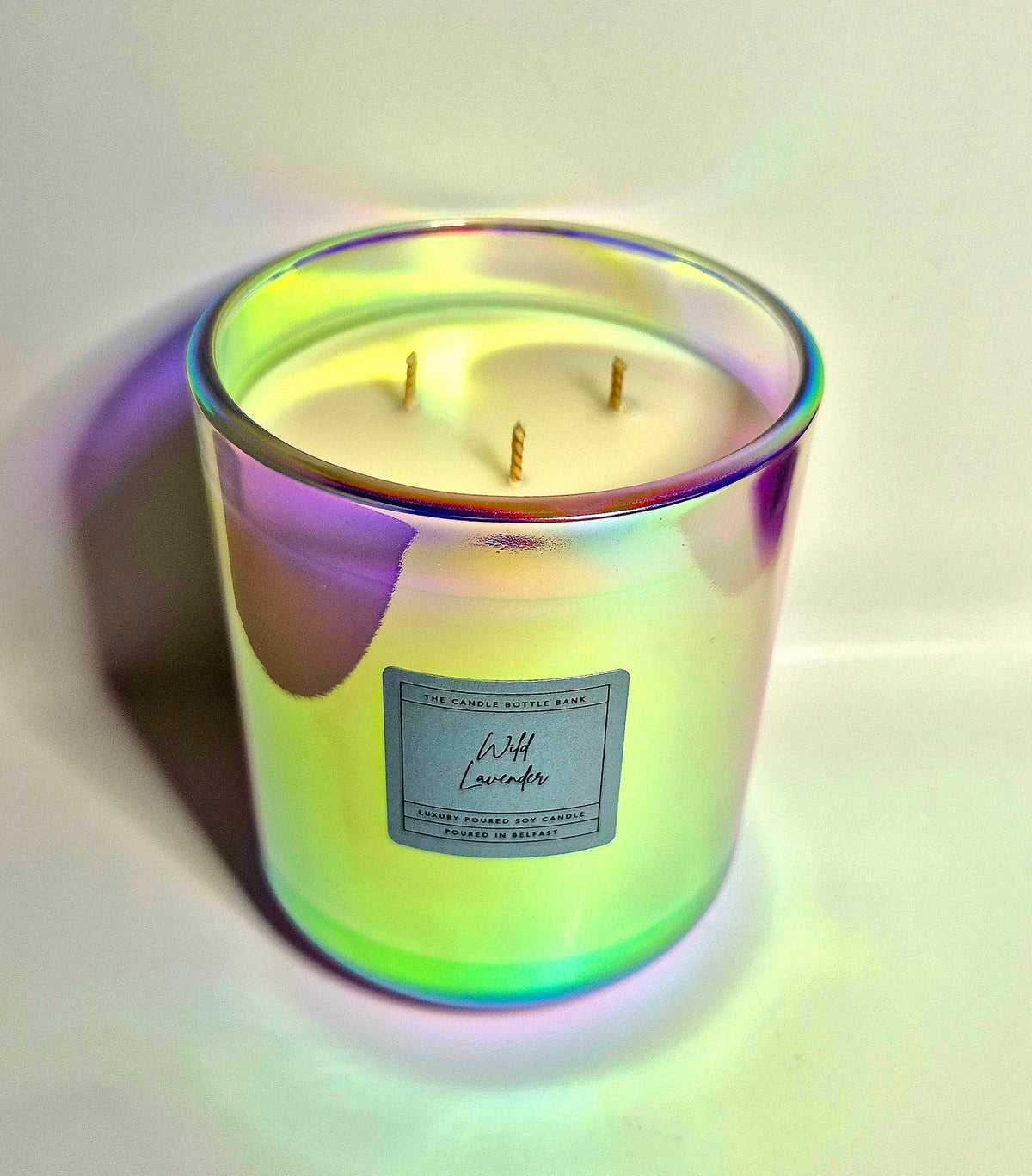 Iridescent Three Wick Scented Soy Wax Candle